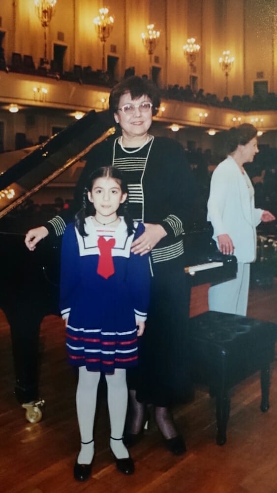 Pianist Mariam Batsashvili with her teacher Pianist Mariam Batsashvili with her teacher