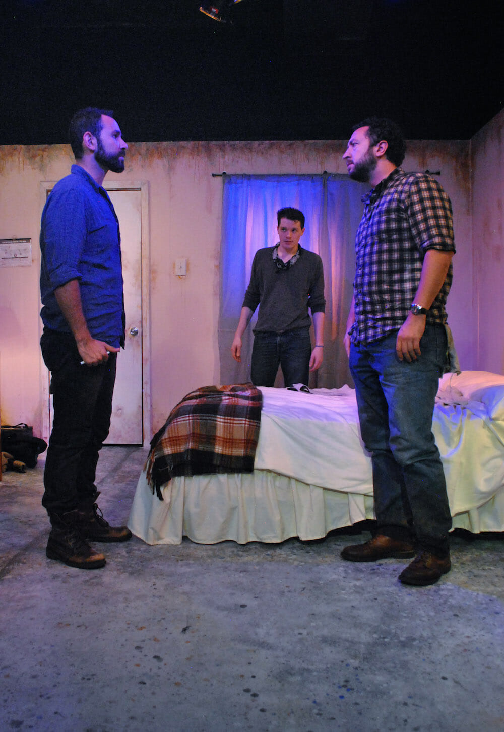 L to R: Joe Lino (David), Cody Lucas (Luke), Guy Wicke (Shep) Agency Theater Collective TRES BANDIDOS