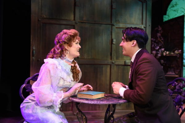 PMT_AGentlemansGuidetoLove&Murder_6 - (L to R) Ann Delaney and Andrés Enriquez in A GENTLEMANS GUIDE TO LOVE & MURDER from Porchlight Music Theatre Porchlight Music Theatre A GENTLEMAN’S GUIDE TO LOVE AND MURDER