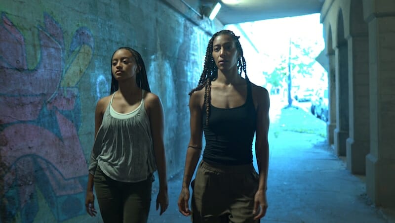 r Alysia Johnson and artist Rena Butler in A Tale of Two by Rena Butler. Screenshot by director Talia Koylass Hubbard Street Dance Chicago A TALE OF TWO